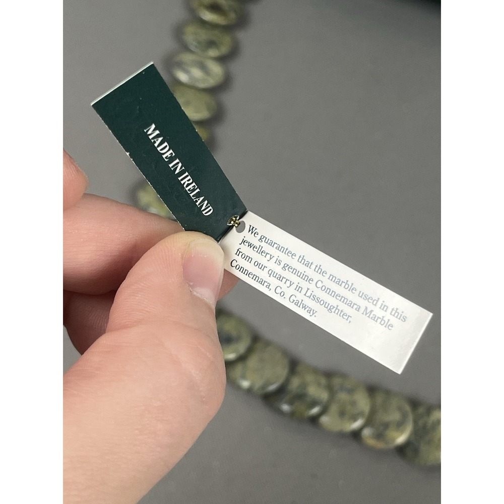 JC Walsh And Sons Connemara Irish Green Marble Round Stone Necklace - New In Box - Picture 5 of 12